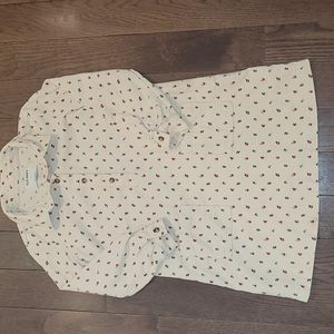 Old Navy Girls Size 5T Corduroy Cream With Flowers Collar Dress